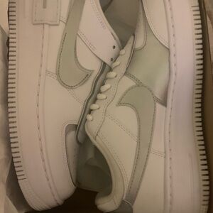 NEW Air Force One Women's White and silver Athletic Shoes